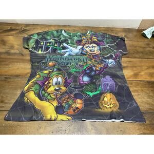 Disney Parks 2012 Haunted Mansion Shirt Halloween All Over Print Women’s XL